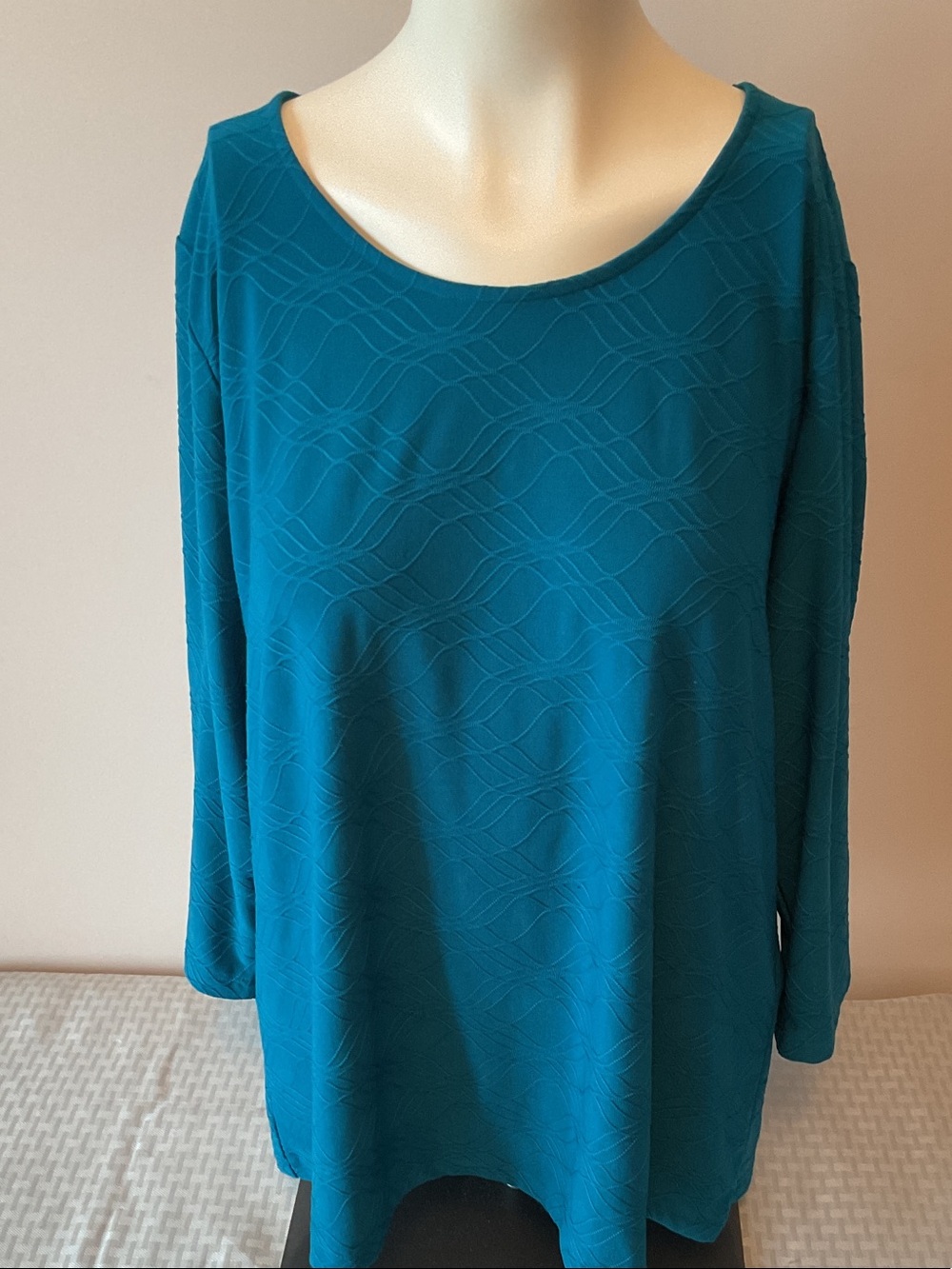 Teal Textured  Top